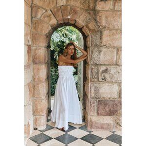 VRG GIRL - ELIANA MAXI DRESS WHITE -SIZE 8 AUSTRALIAN (US size 4) NWT so chic!